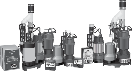 Various sump pumps